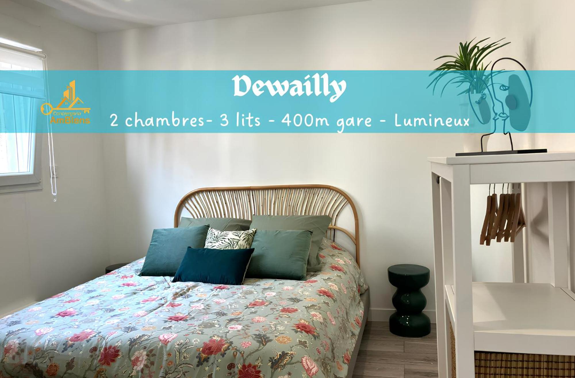 Dewailly, 2 Chambres, 3 Lits, Elegant, 700M Centre Ville Amiens Buitenkant foto
